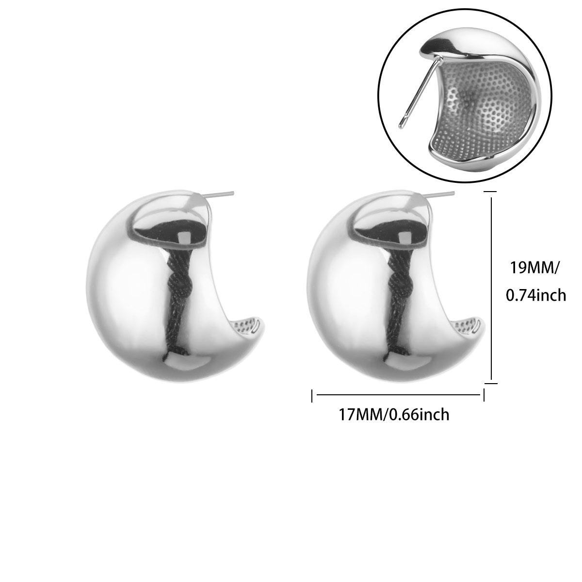 

Free Shipping Geometric Oval Stud Earring For Women Stainless Steel Piercing Earring 2025 New Trend Fashion Wedding Zircon Gift