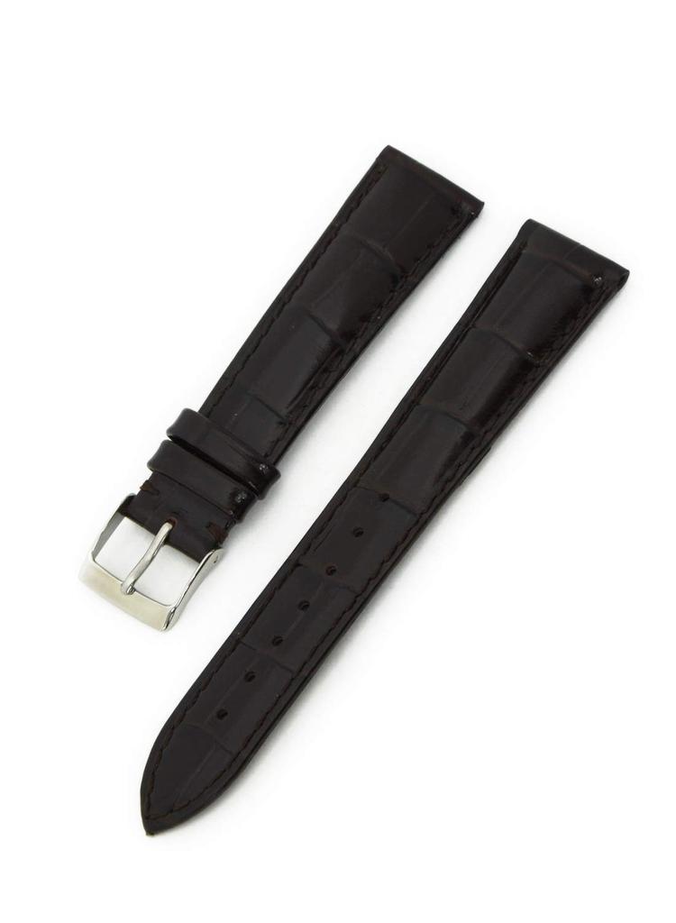 CASSIS Calfskin Watch Strap, Waterproof Backing, MULHOUSE Series, 19mm, Dark Brown, with Replacement Tool, U0040656034019