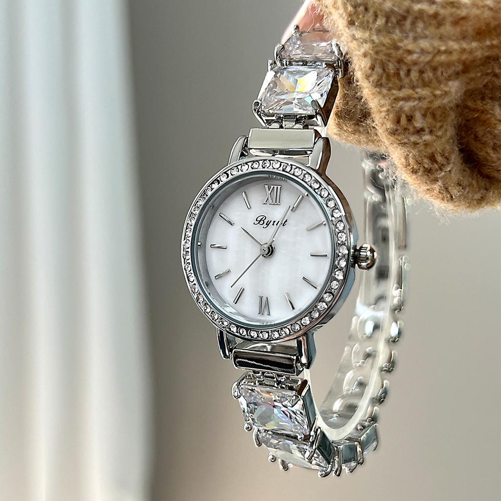 UTHAI CQ444 Trendige modische Beimu Damenuhr Zirkonia Armband Quarzuhr Leichte Luxusuhr Geschenkuhren für Frauen