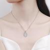 Flashy Ice Flower Cut Gemstone Necklace with High Carbon Diamond Pendant - Women's Fashionable Luxury Jewelry