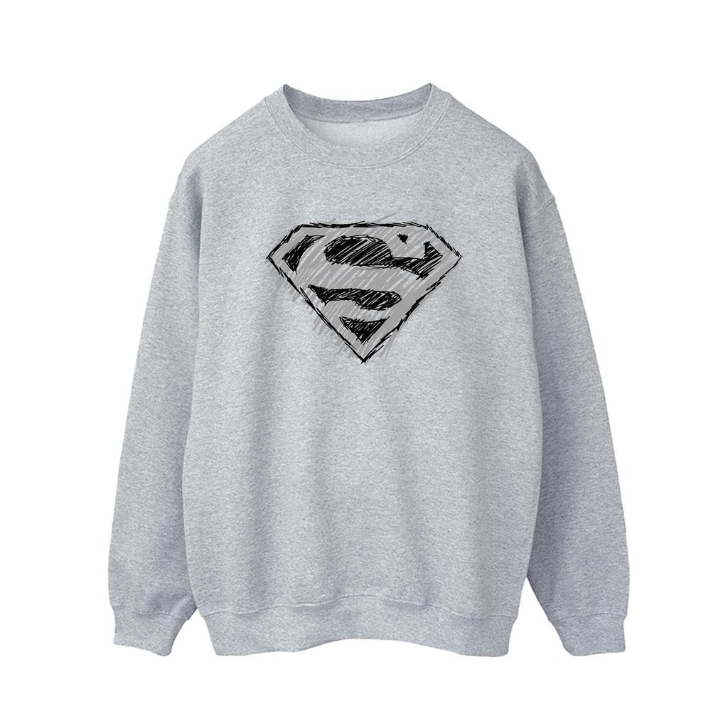 DC Comics Mens Superman Logo Sketch Sweatshirt