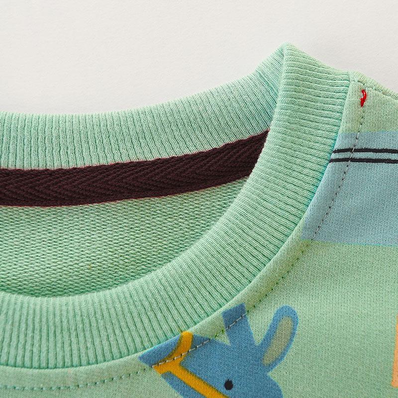 Jesienne nowe dziecięce bluzy z okrągłym dekoltem dla chłopców