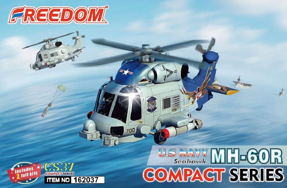 Freedom Model Kits Серия Compact Вертолет ВМС США MH-60R Seahawk HSM-77 Sabrehawks Пластиковая модель FRE162037