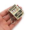 Portachiavi mini slot machine con campanella Divertente ciondolo da casinò Portafortuna Portachiavi con jackpot Portachiavi con ciondoli per borse Regali per feste