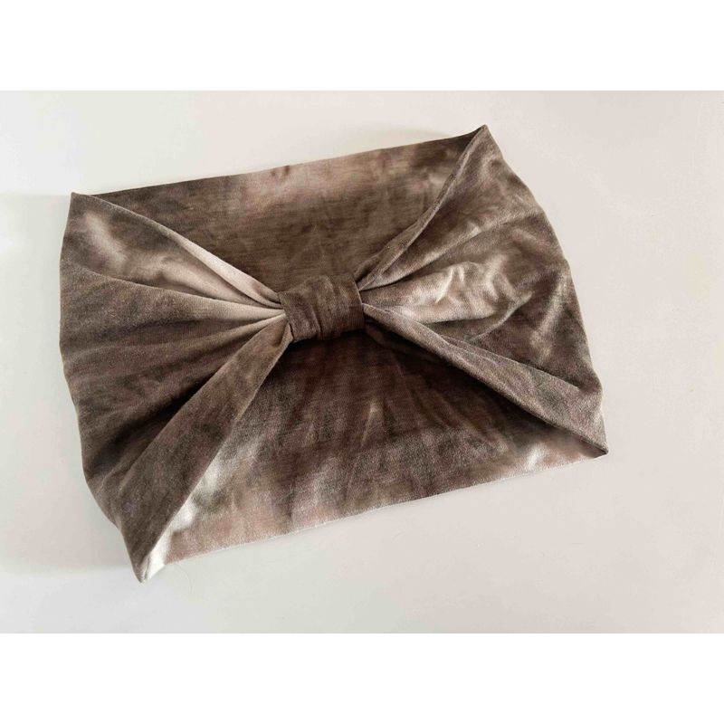 

Sapana Fashion Retro Style Hippie Sports Yoga Concave Shape Elastic Tie-Dye Widened Headwrap Headband Headdress Brown and Green Series Random Hair