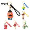 Durable Keychain Pendant, Cartoon Anime Character Charm Key Chain, Waterproof Scratch-Resistant Versatile Holder with Lanyard, for School Bags