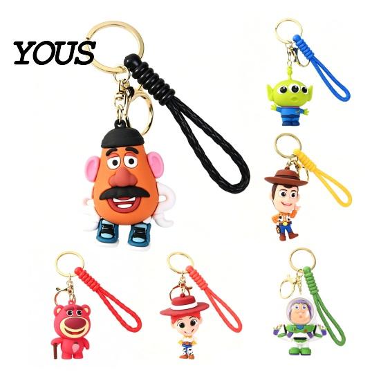 Durable Keychain Pendant, Cartoon Anime Character Charm Key Chain, Waterproof Scratch-Resistant Versatile Holder with Lanyard, for School Bags