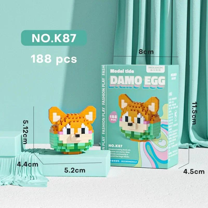 Stitch LinaBell Hello Kitty Sanrio Construction Blocks Damo Egg Cartoon Figrues Bricks Children's Assembly Playthings Model Present