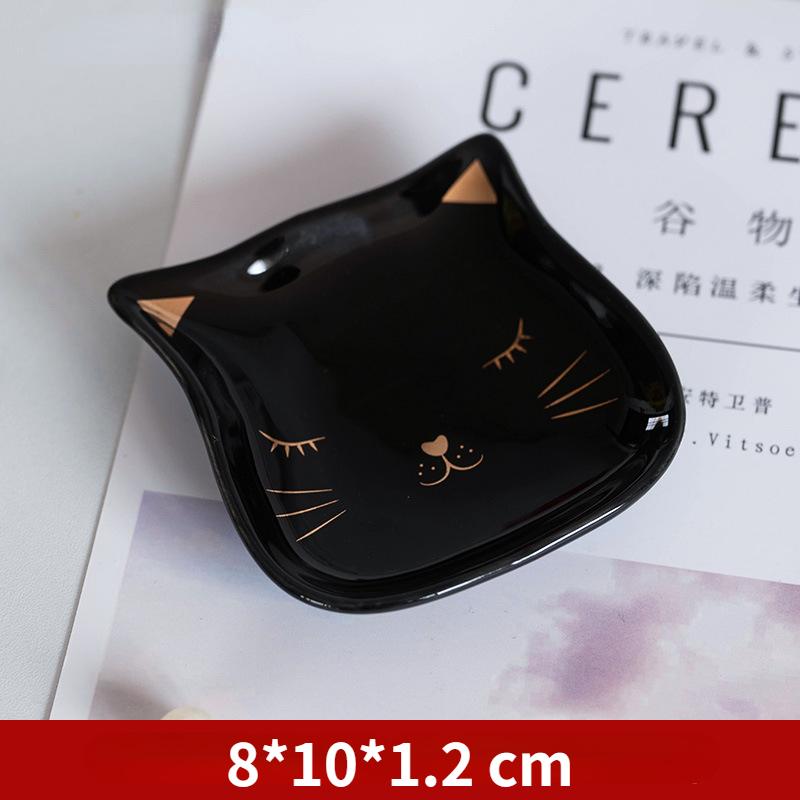 1PC Ceramic Seasoning Dish Cute Cat Soy Sauce Vinegar Dish Dipping Saucer Mustard Plate Japanese Tableware Home Kitchen Supplies