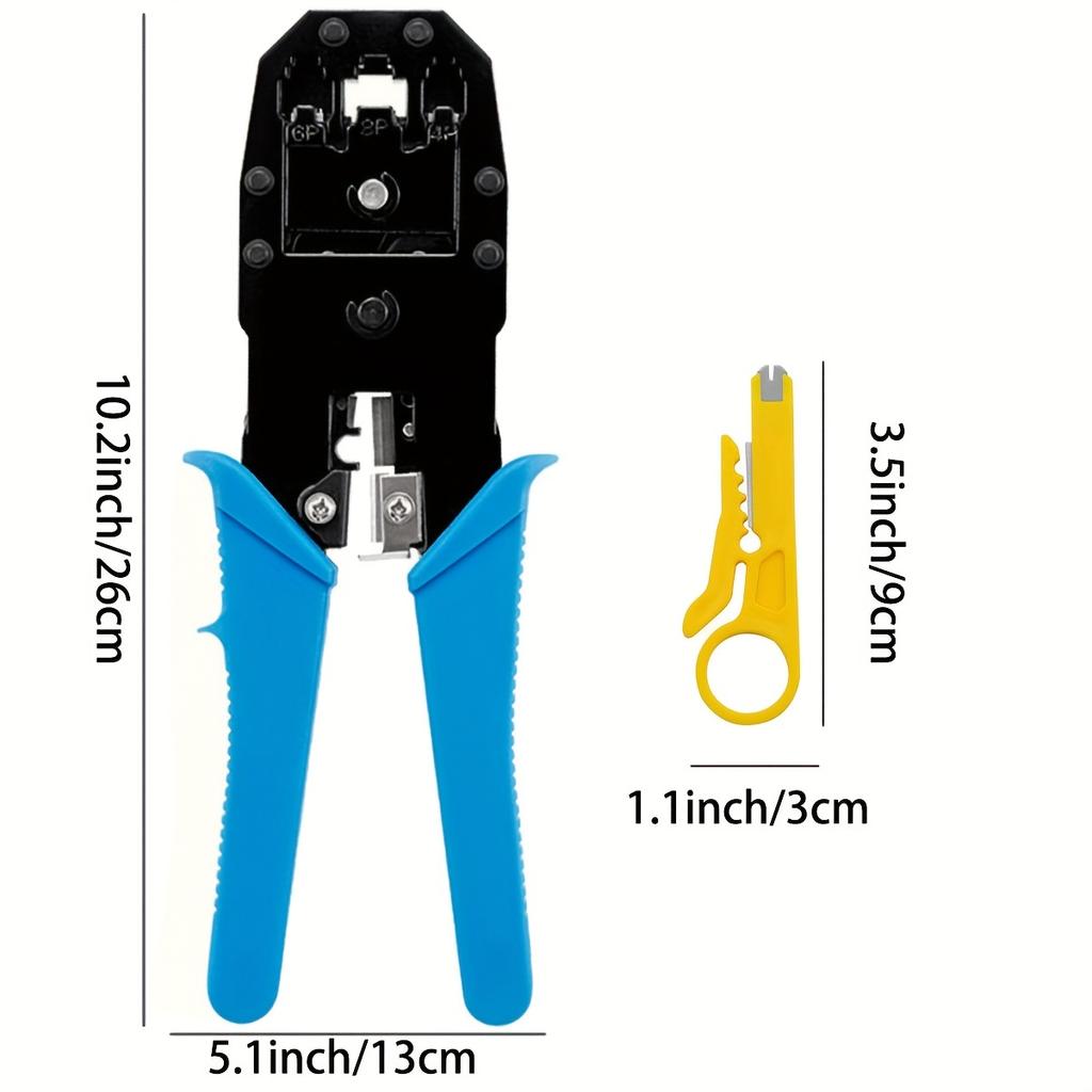Network Crimper - Connector Crimper Pliers, for Network and TelephoneCables,Ethernet Crimping Hand Tools, Network Cable Tester