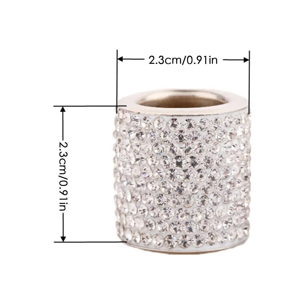 2Pcs Car Bling Crystal Seat Headrest Collars Decor Seat Headrest Shiny Diamond Rhinestone Decor Car Charms Interior Accessories