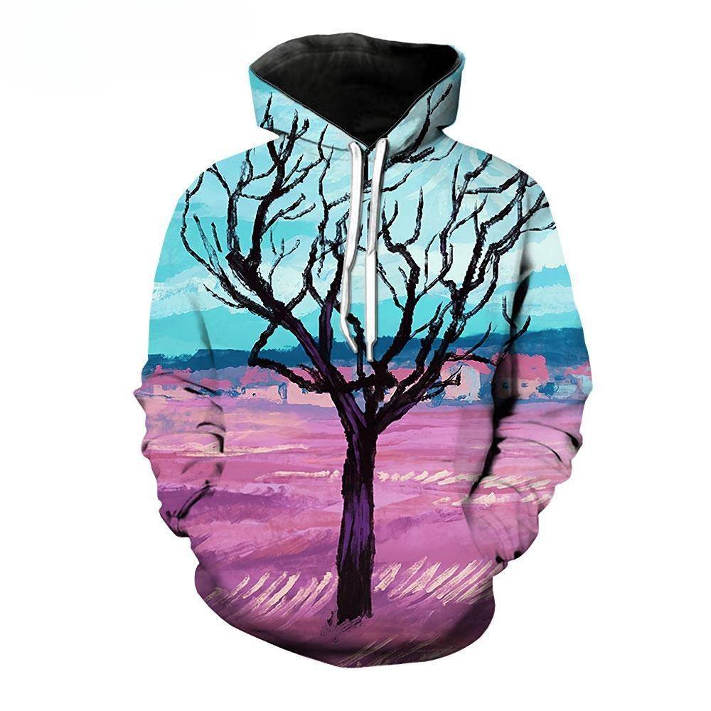 Iceberg Glacier Scenery Fleece Hoodie, Men's Thick Warm Autumn Winter Sweatshirt, Snow Mountain Ice Landscape Pullover for Outdoor Style