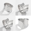 Stylish Geometric Wristband/Finger Ring Handmade Statement Bangle Fashionable Wrist Jewelry for Modern Women and Men