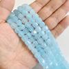 7-8MM Faceted Square Shape Chalcedony Natural Stone Loose Cube Spacer Beads for Jewelry Making Diy Bracelet Accessories