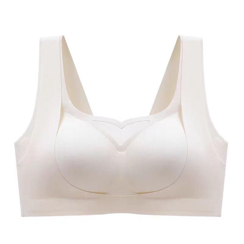 Traceless underwear women's big breasts show small breasts, comfortable to gather, no steel ring to close secondary breasts, anti-sagging, beautiful