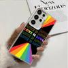LGBT Rainbow Love Is Love Soft Phone Case for Samsung Galaxy S24 S25 FE S26 Edge S23 Ultra S22 Plus S21 + Shockproof Cover Back