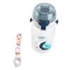 Kids Water Bottle with Straw PC PP Silicone 530ml Spill Proof Cute Cartoon Sports Water Bottle with