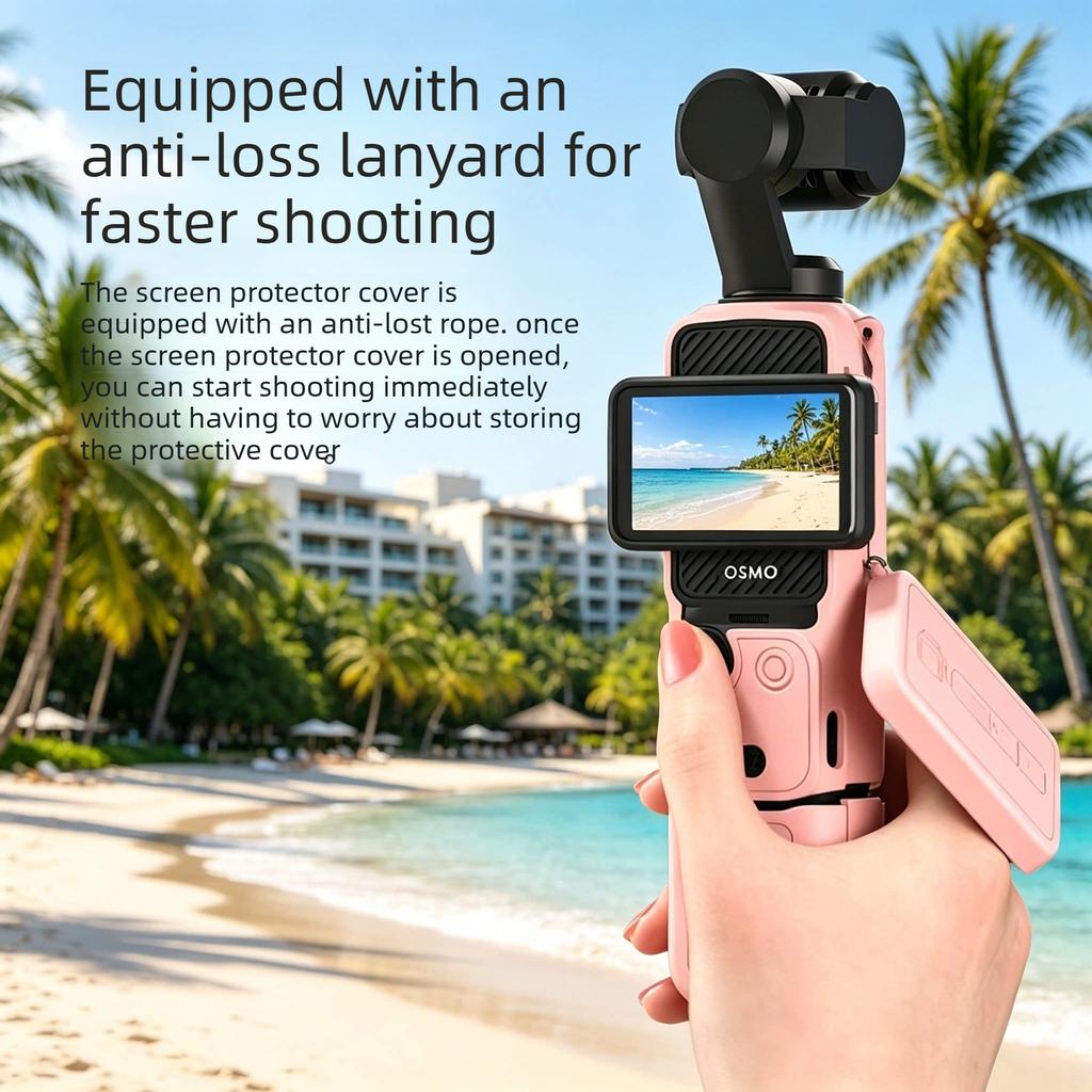 Macaron Color Scratch-Resistant Silicone Protect Case For DJI OSMO Pocket 4 Pocket3 Sports Camera Protect Cover Base Accessories