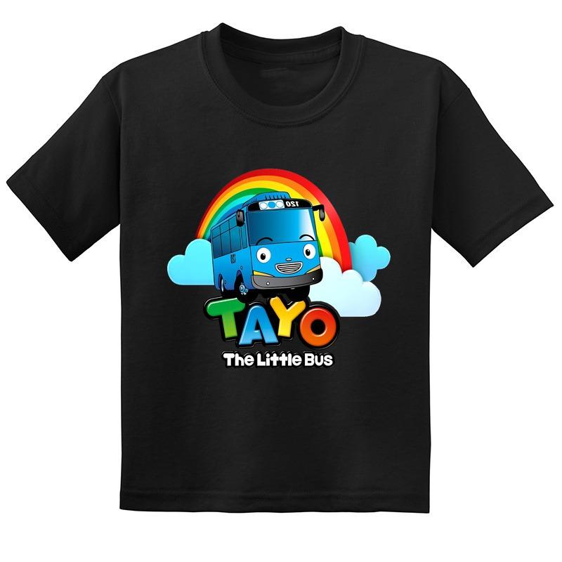 Tayo the Little Bus Print Cartoon Cute Kids T Shirt Funny Baby Boys Girls Clothes Summer Children Cotton Short Sleeve T-Shirt