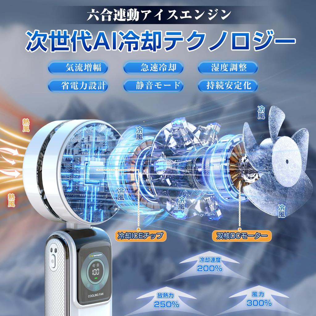 Portable Handheld Fan Instant 5400mAh Large Airflow 18dB LED Powerful Cooling 5 Mini Stand Rechargeable USB Fast Heatstroke Heat Office Instruction