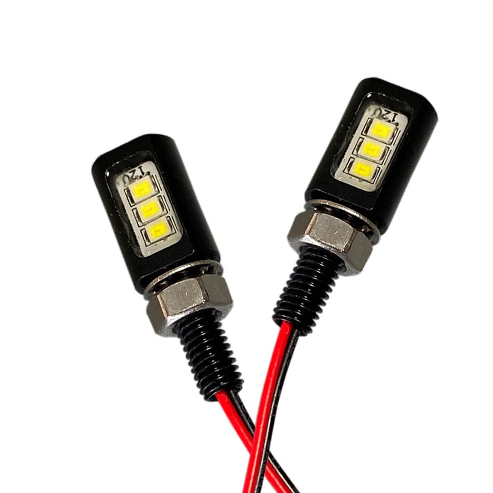 

Откройте для себя 3 светодиода Bright! Толстая проводка! Фонарь номерного знака велосипеда, Винт номерного знака, чёрный