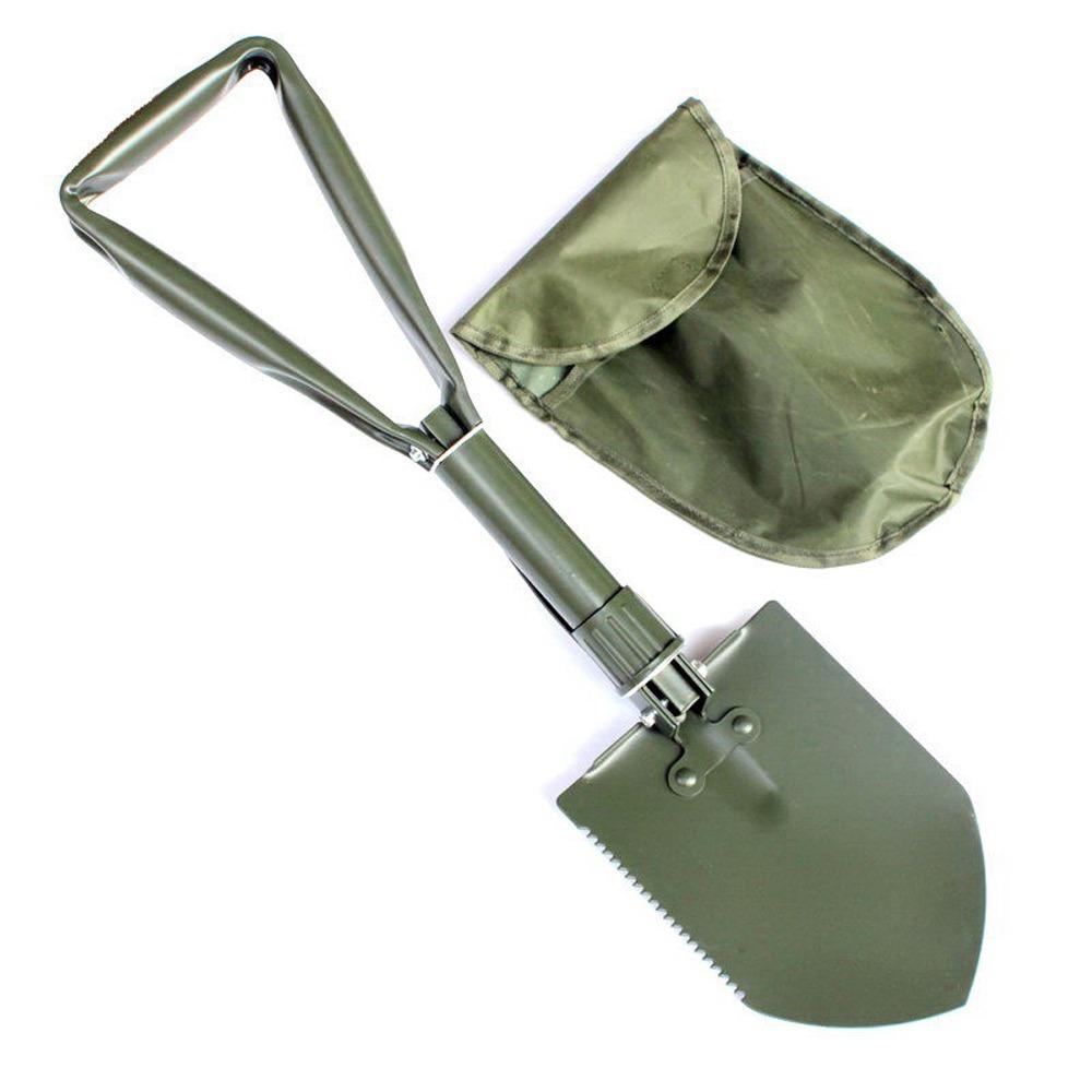 Multi-functional Folding Shovel Thickened High Carbon Steel Truck Mounted Shovel with Storage Bag Camping Shovel