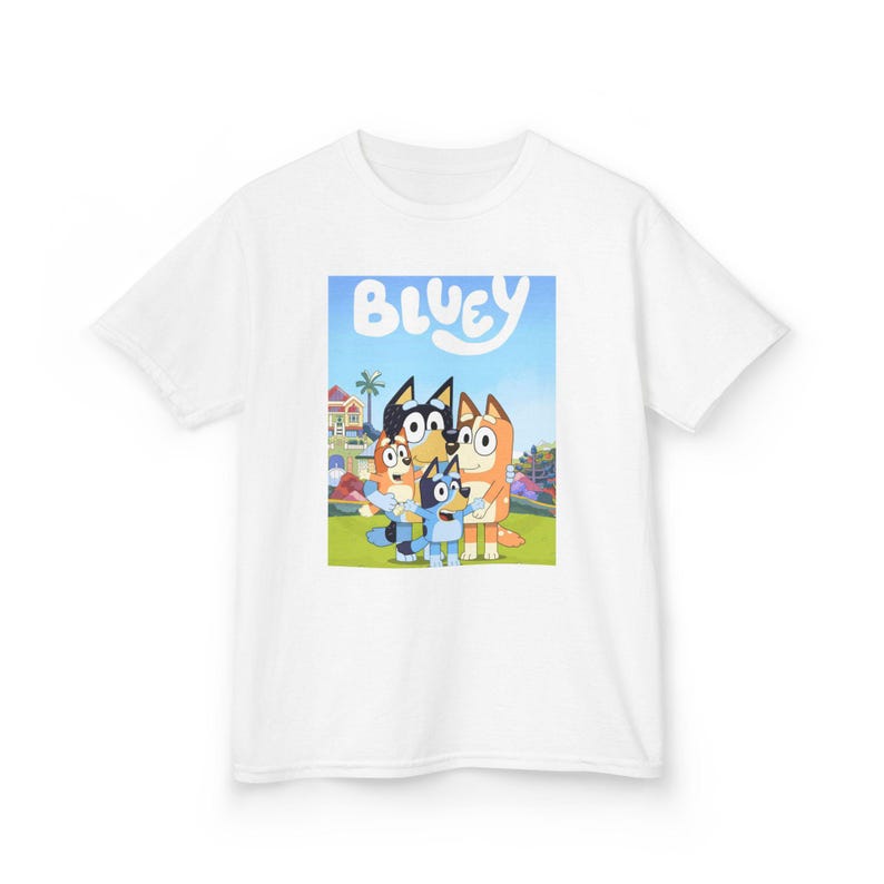 Bluey Family Cartoon Kids T-Shirt | Bluey Characters Shirt 100