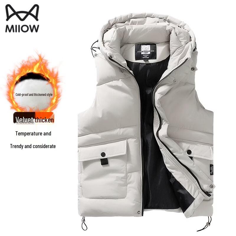 MiiOW Men s Winter Warm Stand-Collar Vest M