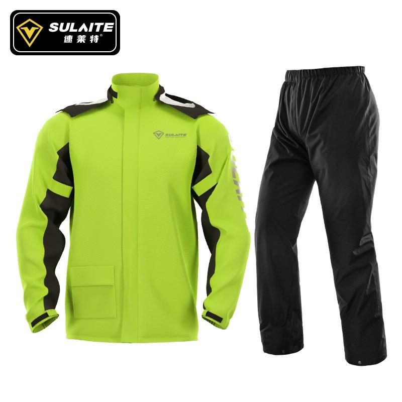 SULAITE Motorrad-Regenanzug Set Wasserdicht Ganzkörper Separate Regenjacke Hose Mit Versteckten Überschuhen Für Erwachsene Fahrer