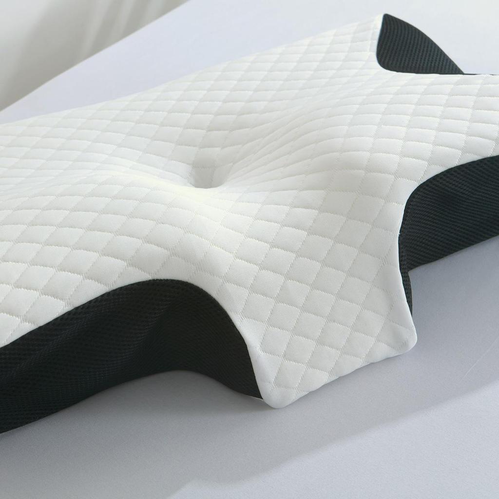 Butterfly-Shaped Memory Foam Pillow for Breathable Neck Support and Cervical Spine Comfort