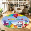 Round Rug Custom NameNumberblock Pattern Non Slip Carpet Home Floor Decor