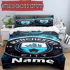 3pcs Duvet Cover Set (1*Duvet Cover + 2*Pillowcase, Without Core), Custom Name Manchester City FC Pattern Bedding Set, Home Bedroom Decor Gift