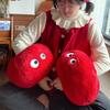Sugar Gourd Hand Warmer Cover Throw Pillow Red Cute Shape Office Student Party Home Must