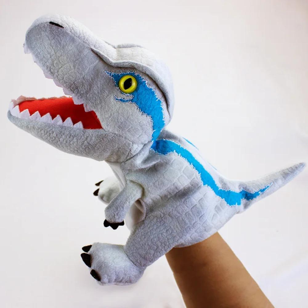 New 11 style Dinosaur Hand Puppet Plush toys Kindergarten performance Hand control glovesTriceratops Tyrannosaurus Dilophosaurus