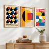 Minimalist Bauhaus Eyes Canvas Print Mid Century Bauhaus Music Vinyl Geometric Wall Art Poster for Modern Living Room Home Decor