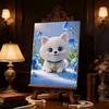 DIY Little White Dog Pearl Art Painting for Home Wall Decor Arts Craft  for Adults/Beginners Gift Idea Home Decor Without Frame