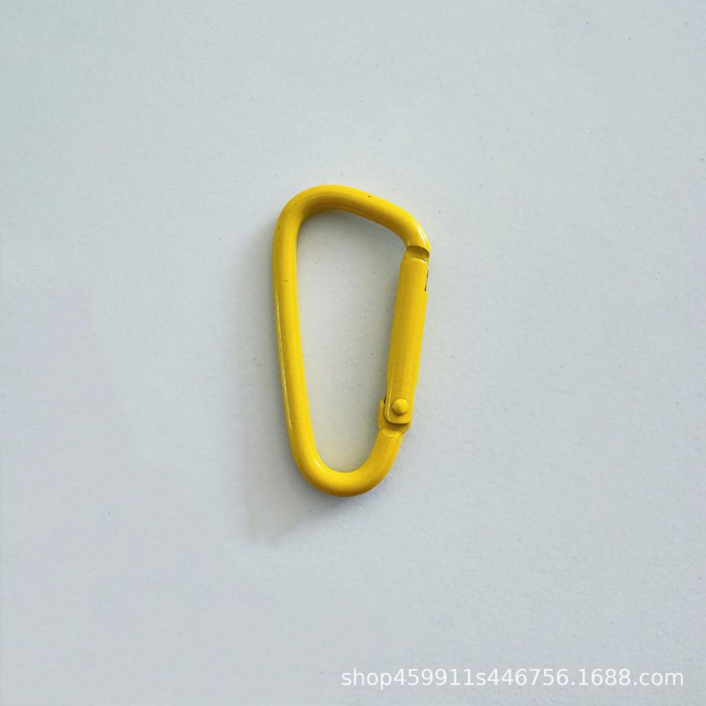 High-Quality Plated Coil Carabiner Round Buckle for Bags & Accessories - Dopamine INS Hook.