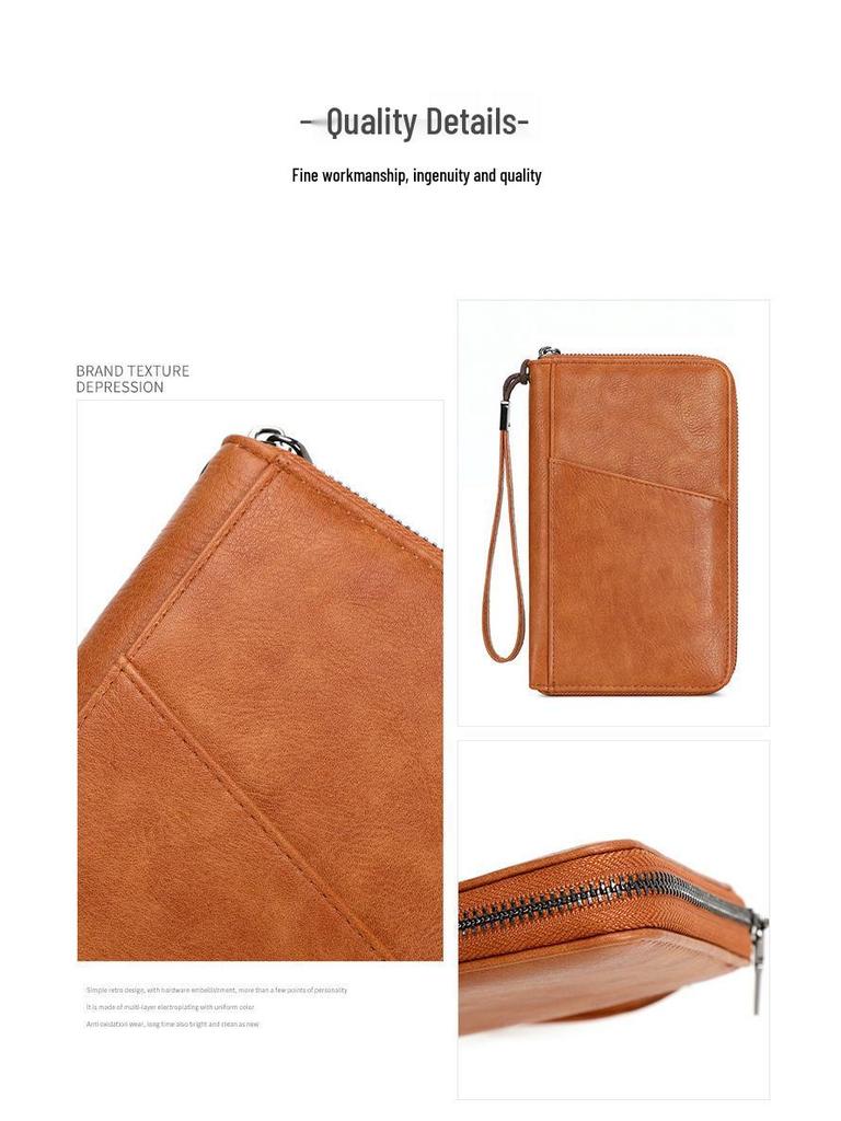 RFID Anti-Magnetic Passport and ID Zipper Wallet