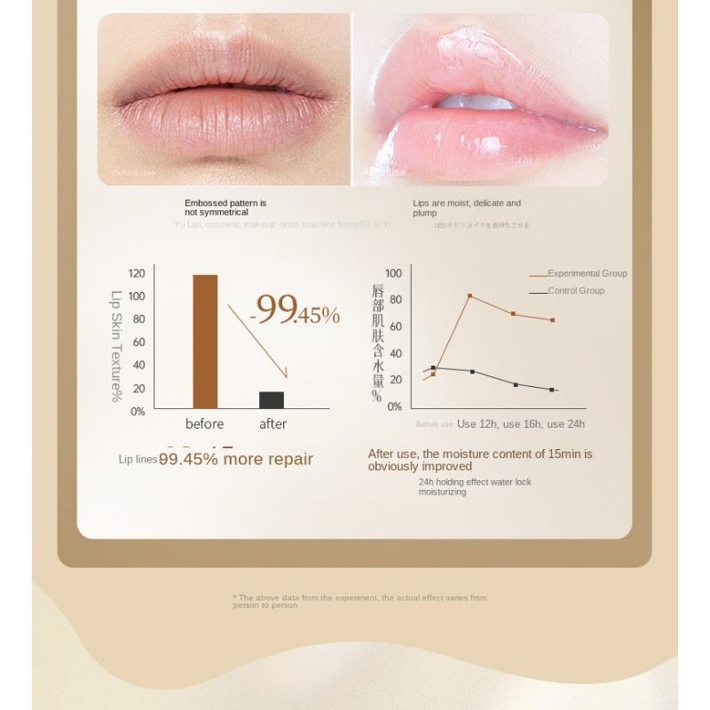 Film de buze ușoare hidratant și fraged, desalinizant, linii de buze Pudră anti-uscată negrasă Balsam de buze hidratant și hidratant