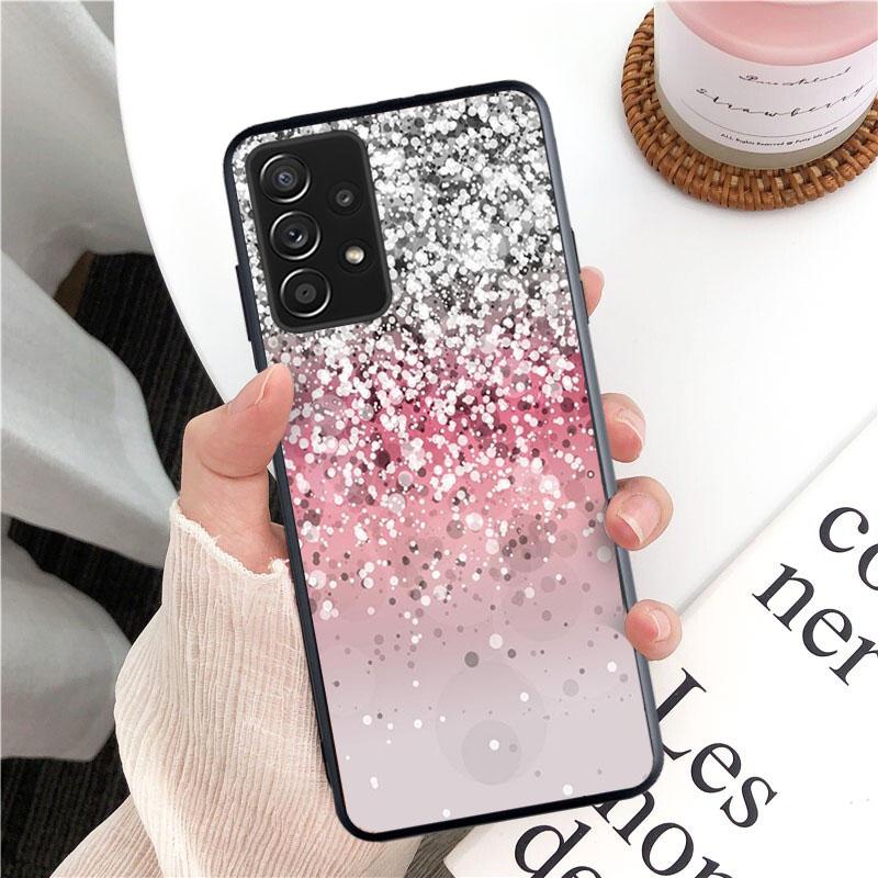 Neue Luxus Rose Gold Diamant Herz Telefon Fall Für Samsung Galaxy A13 A03 A12 A32 A71 A11 A21S A02 A52 A72 a51 A50 A70 A31 M31
