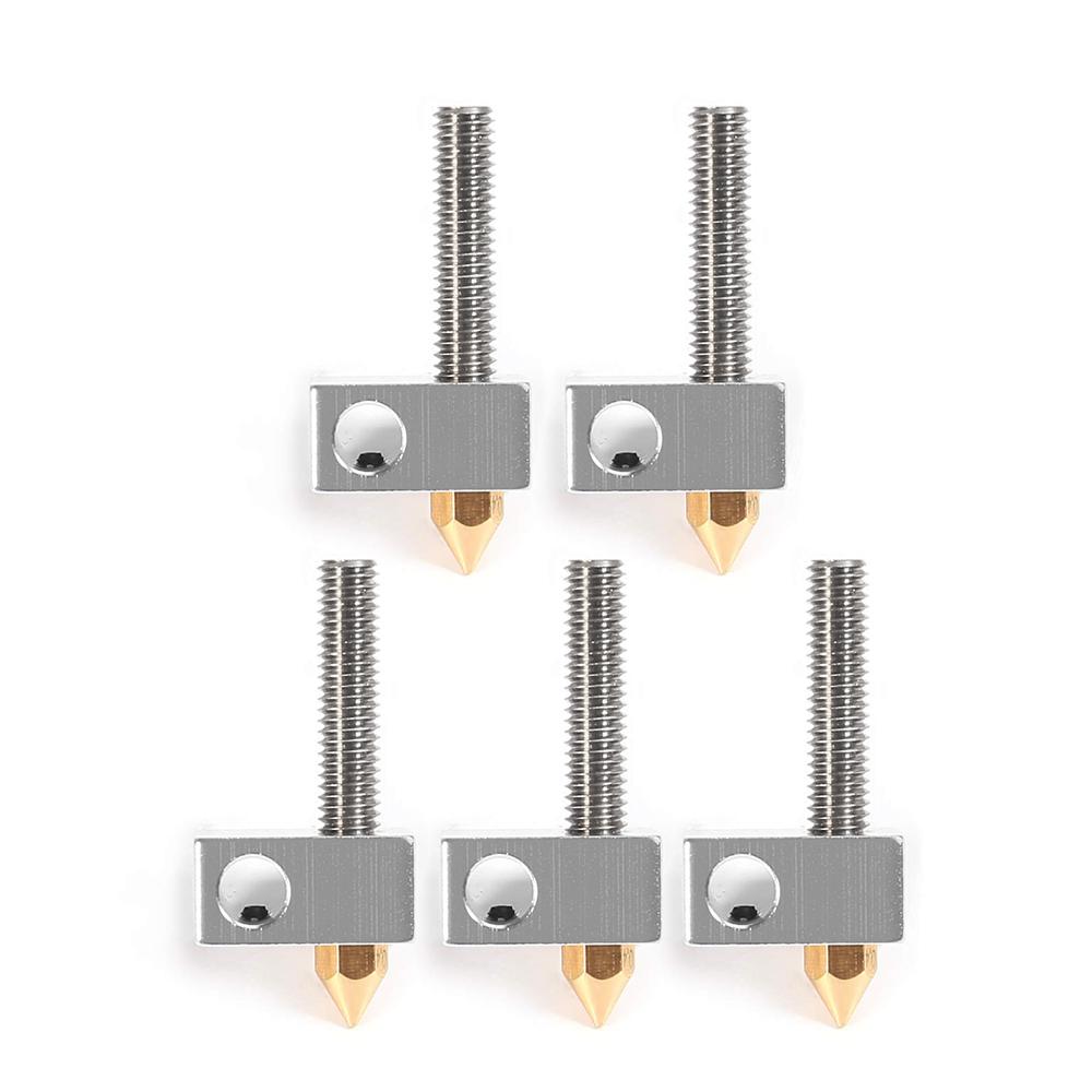 Anet 0.4mm Brass Nozzle Extruder Print Head + Heater Block Hotend + 1.75mm Throat Tubes