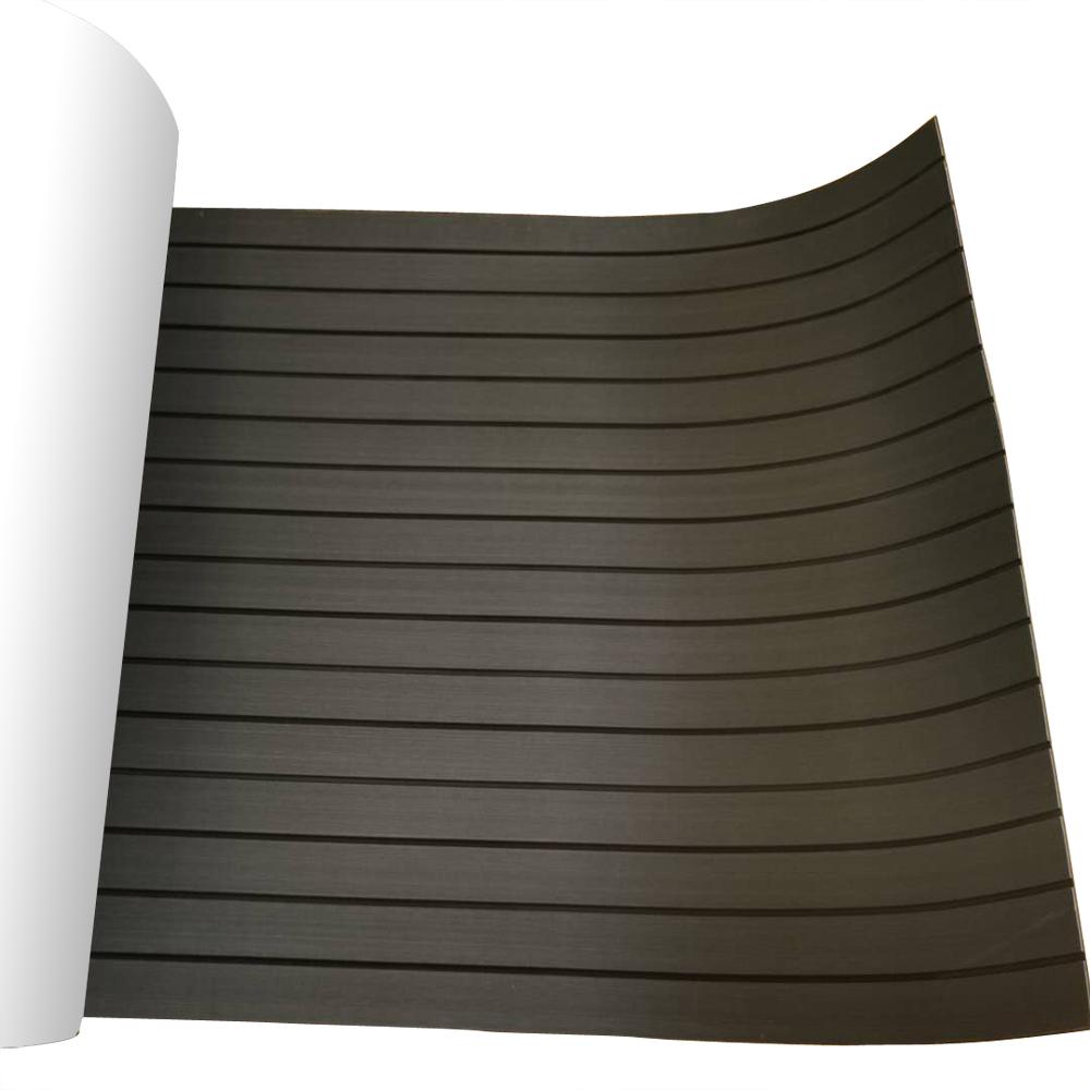 

35,4 X94,5 Темно-серый с черными полосами Лист из ЭВА-пены под тик Морской пол Яхта Синтетический настил для лодки Самоклеящаяся подкладка темно-серого