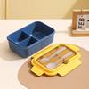Stainless Steel Student Lunch Box With Divided Food Compartments For Office And School Use