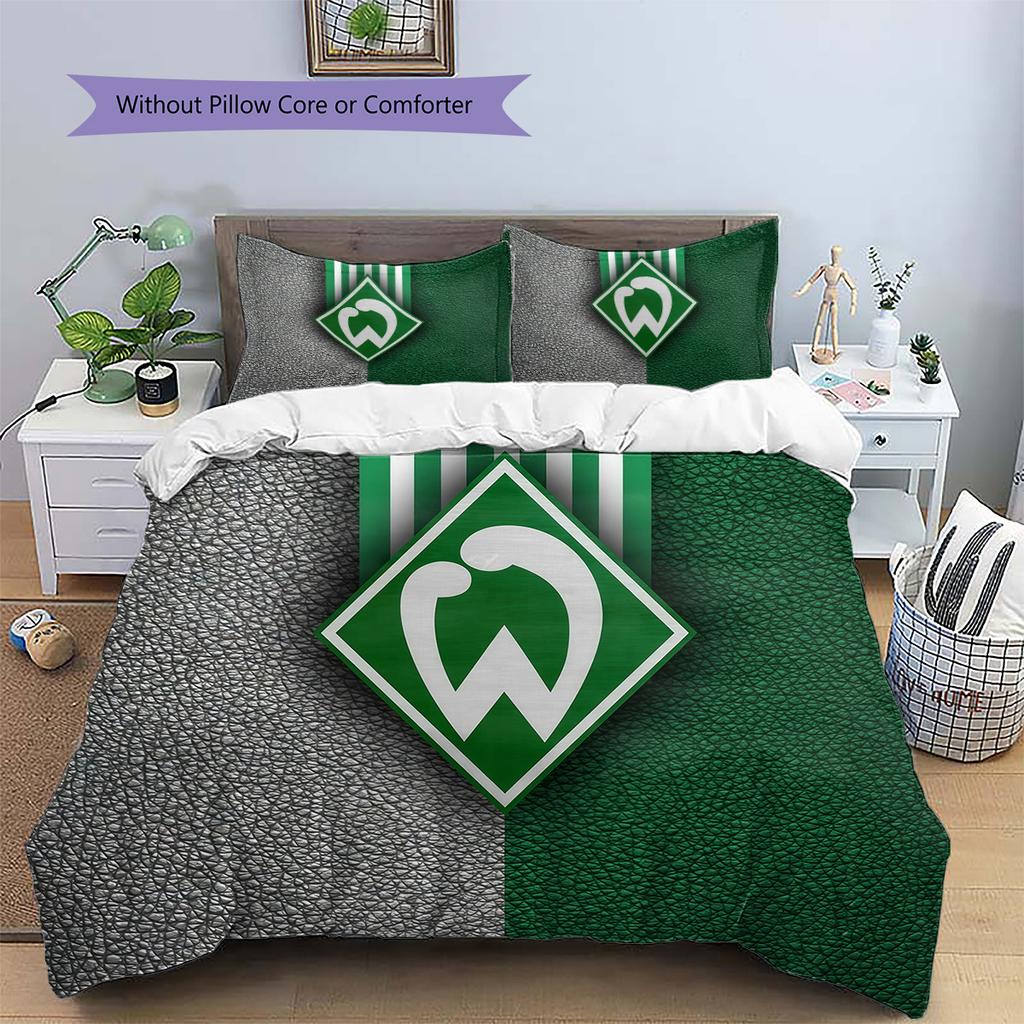 Sportverein Werder Bremen Pattern Bedding Quilt Set Home Decoration Gift (1 * duvet cover + 2 * pillowcase without core)