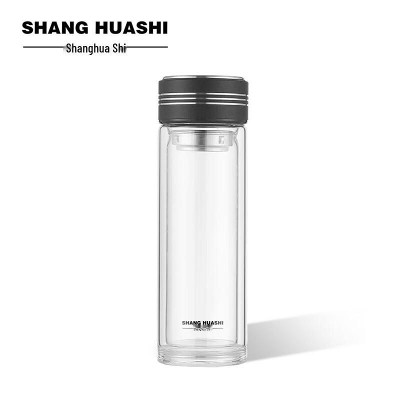 Shang Huashi Double-Wall Borosilicate Glass Tea Mug