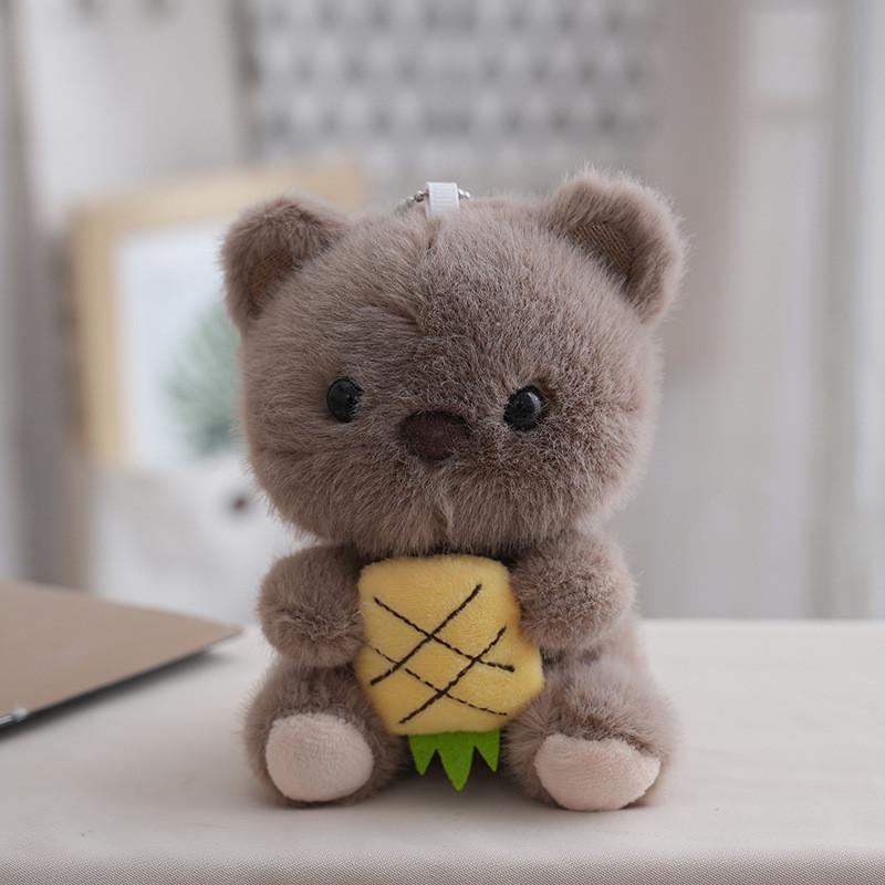

Милая Плюшевая Игрушка Медведь Животное Из Мехового Материала Для Украшения Сумки И Подарков Pineapple