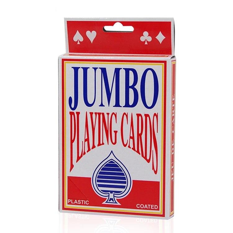 4/5/6 volte Super Big Giant Jumbo Playing Cards Mazzo completo Enorme Standard Print Novità Poker Index Carte da gioco Giochi divertenti