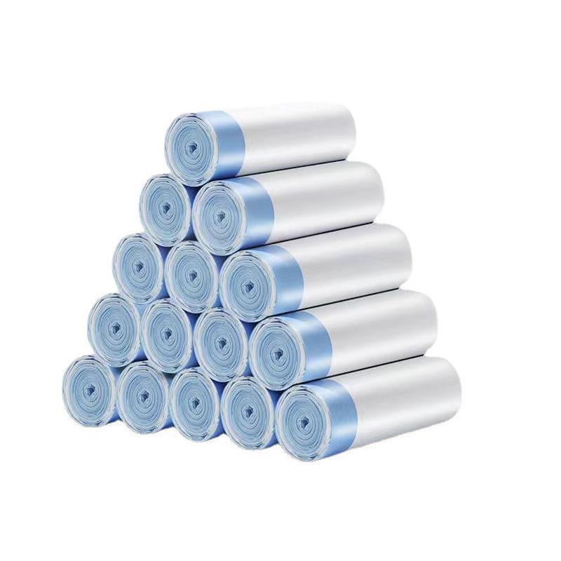 Thickened White Self-Closing Drawstring Trash Bags for Home, Office & Dorm