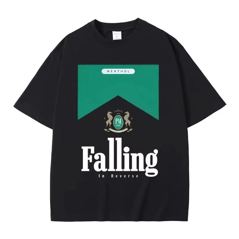 

Falling in Reverse Graphic Tshirt Men Women Rock Fashion Fashion Tshirt Streetwear Summer Mens Casual Soft Cotton T Shirts L