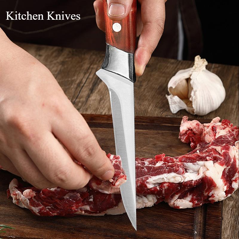 Sharp Dividing Knife Boning Knife for Killing Pigs Sharp Knife Forging Slaughter Knife Domestic Meat Slicing and Vegetable Cutting Knife